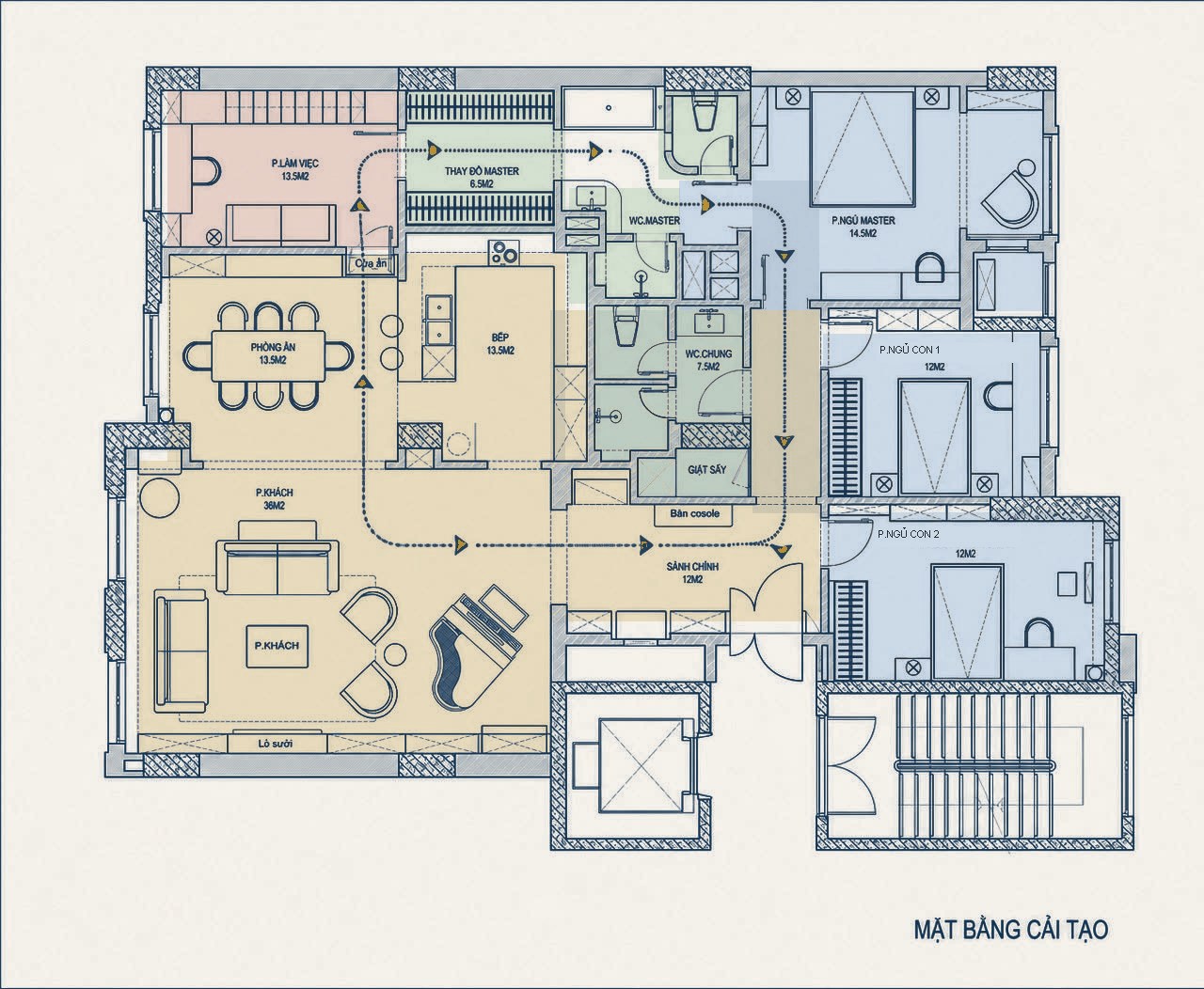 Mặt bằng Sau cải tạo Claret House
